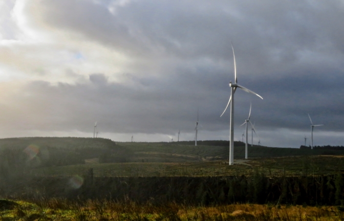 Wind farm on Craig y Llyn